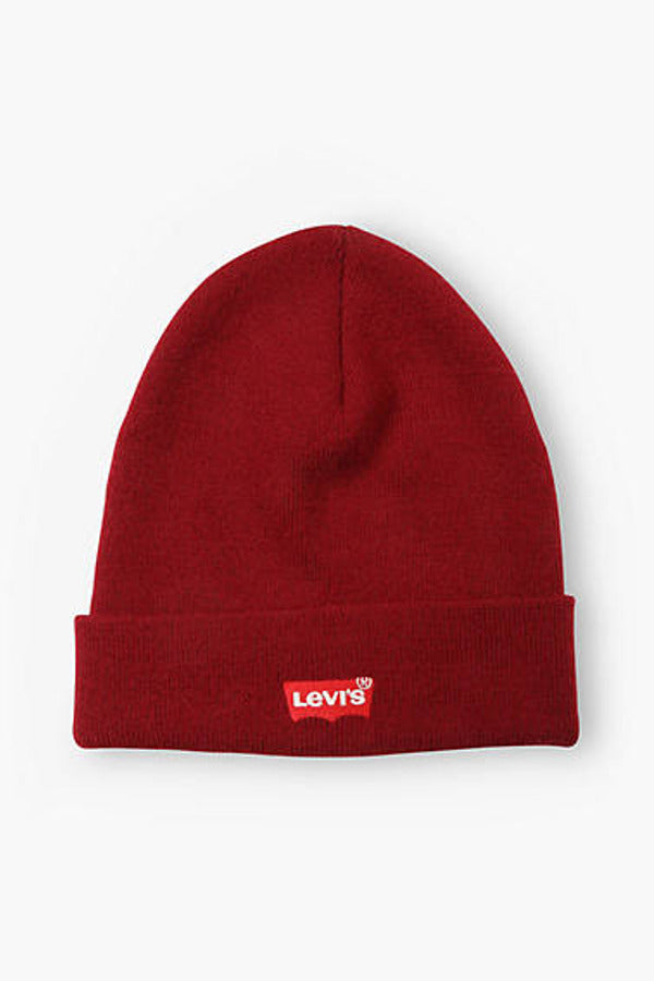 Levi's Embroidered Slouchy Beanie - One Size Red