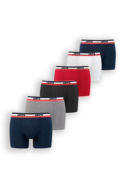 Levi's Sport Boxer Brief 6 Pack Red