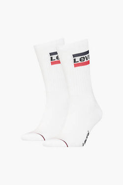 Levi's Regular Cut Socks 2 Pack White