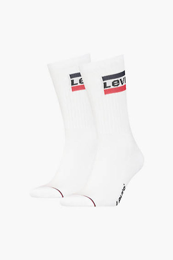 Levi's Regular Cut Socks 2 Pack White