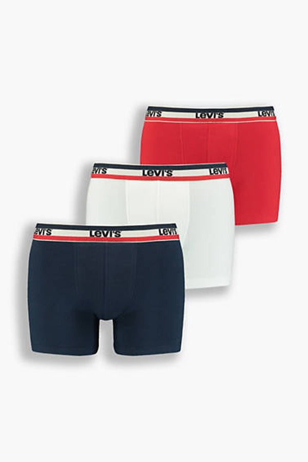 Levi's Basic Sportswear Logo Boxer Brief 3 Pack - 2XL Red