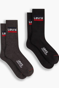 Levi's Regular Cut Sportswear Socks 2 Pack Black