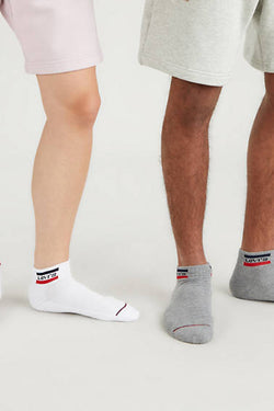 Levi's Mid Cut Sportswear Logo Socks 2 Pack Grey