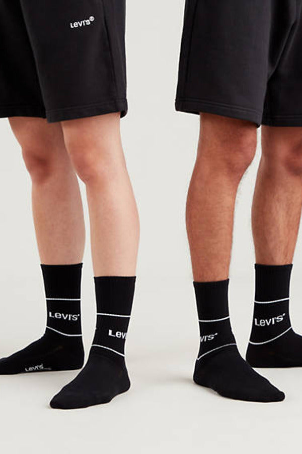 Levi's Short Cut Sportswear Socks 2 Pack Black