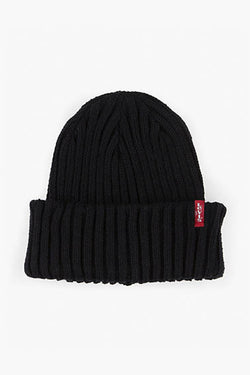 Levi's Ribbed Beanie - One Size Black