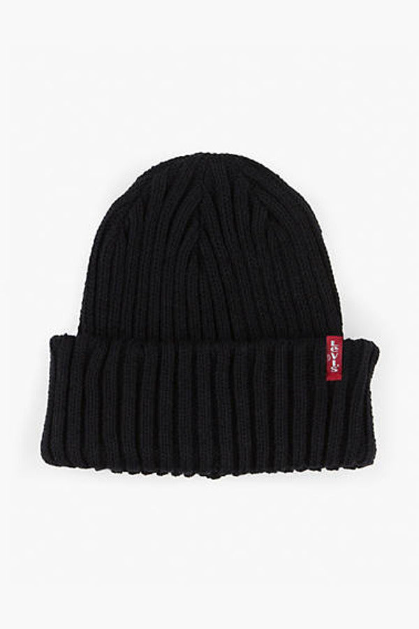 Levi's Ribbed Beanie - One Size Black