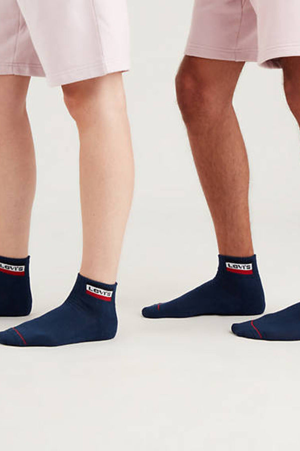 Levi's Mid Cut Sportswear Socks 2 Pack Blue