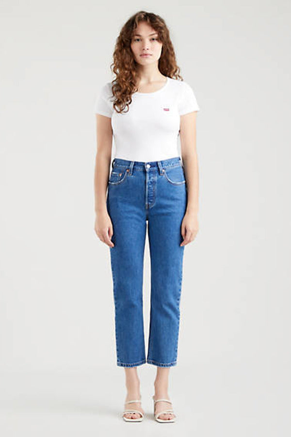 Levi's 501 Crop Jeans - 26X30 Blue