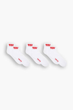 Levi's Mid Cut Batwing Socks 3 Pack White