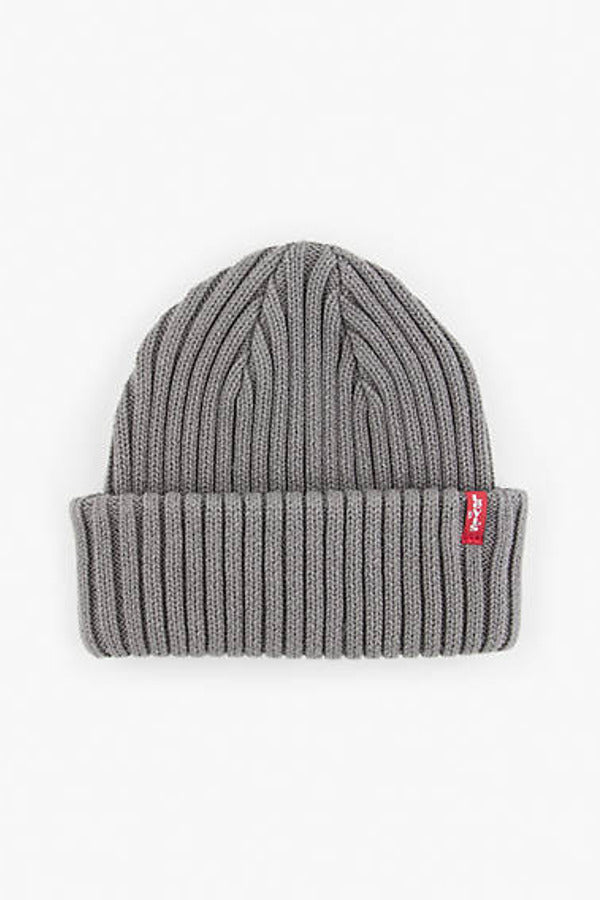 Levi's Ribbed Beanie - One Size Grey