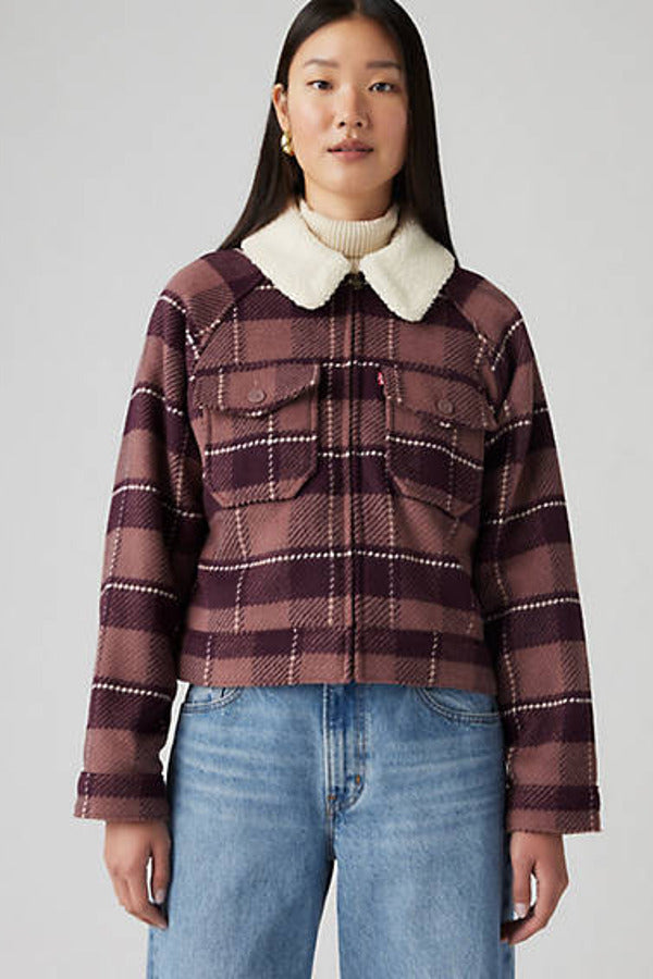 Levi's Shrunken '90s Flannel Jacket - Pink / Gough Plaid Rose Taupe