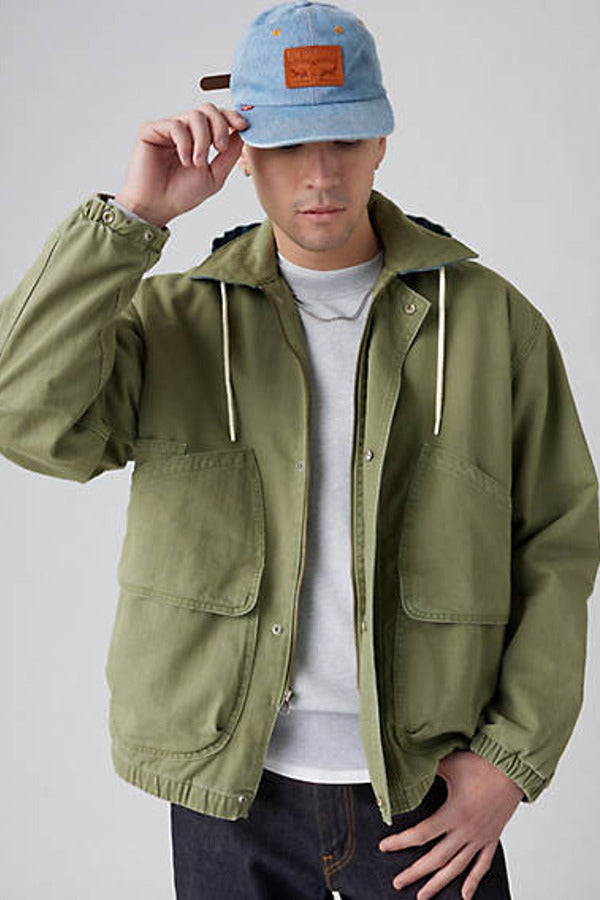 Levi's Duboce Hooded Work Jacket Green