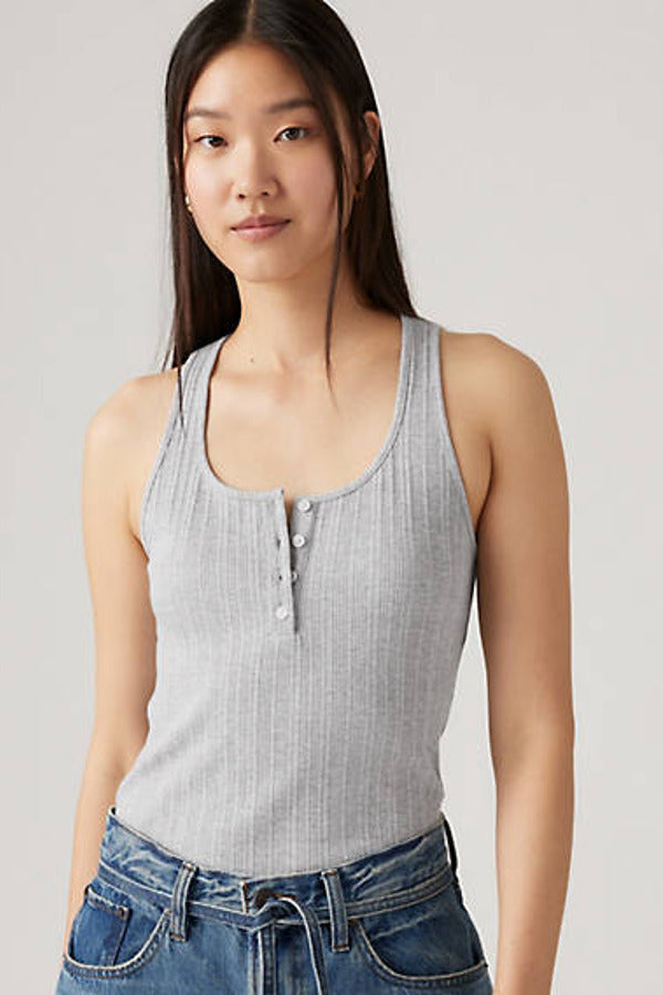 Levi's Vacationer Ribbed Tank Top Grey