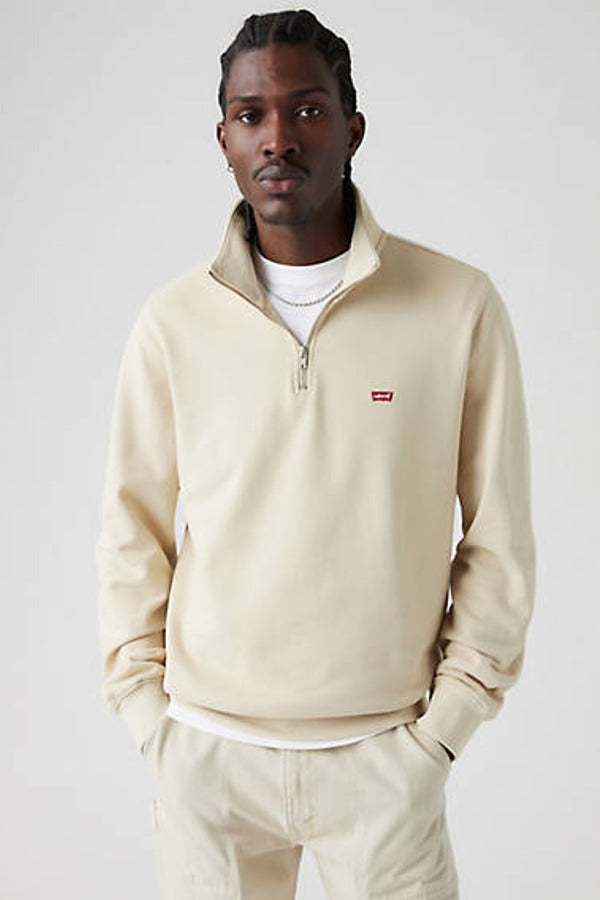 Levi's Original Housemark Quarter Zip Pullover Grey