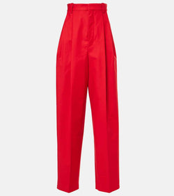 Jacquemus Curzio high-rise cotton-blend wide-leg pants