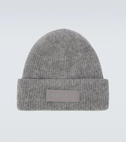 Jacquemus Gros Grain logo alpaca and wool-blend beanie