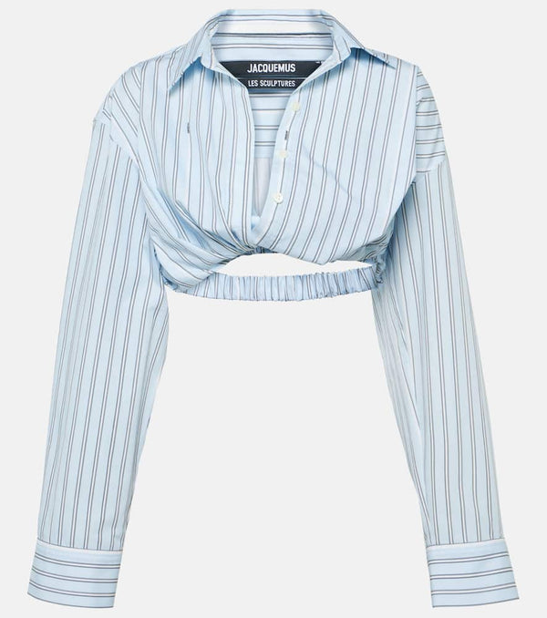 Jacquemus La Chemise Bahia Courte striped cotton top