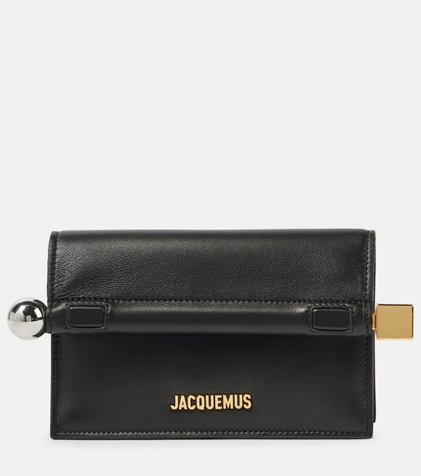 Jacquemus La Petite Pochette Rond Carré leather clutch | LYBSTORE