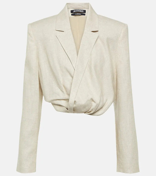 Jacquemus La Veste Bahia Courte cropped blazer | LYBSTORE