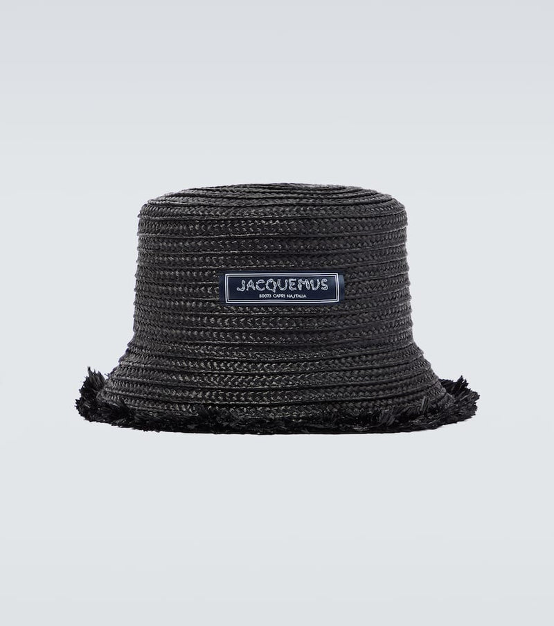 Jacquemus Le Bob Bacino raffia bucket hat