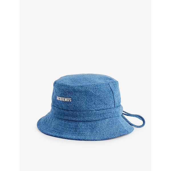 Jacquemus Le Bob Gadjo brand-plaque cotton-blend bucket hat | LYBSTORE