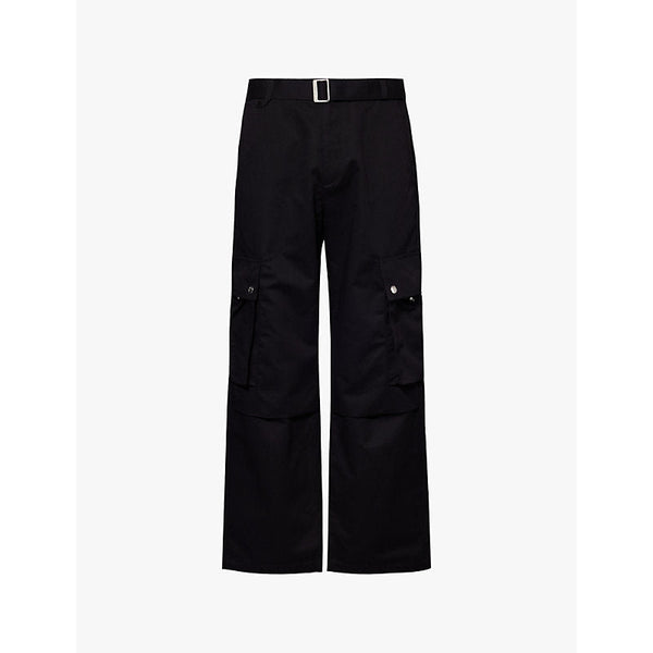 Mens Jacquemus Le Cargo detachable-belt straight-leg relaxed-fit cotton and linen trousers