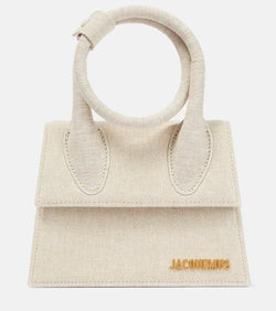 Jacquemus Le Chiquito Noeud cotton canvas shoulder bag | LYBSTORE