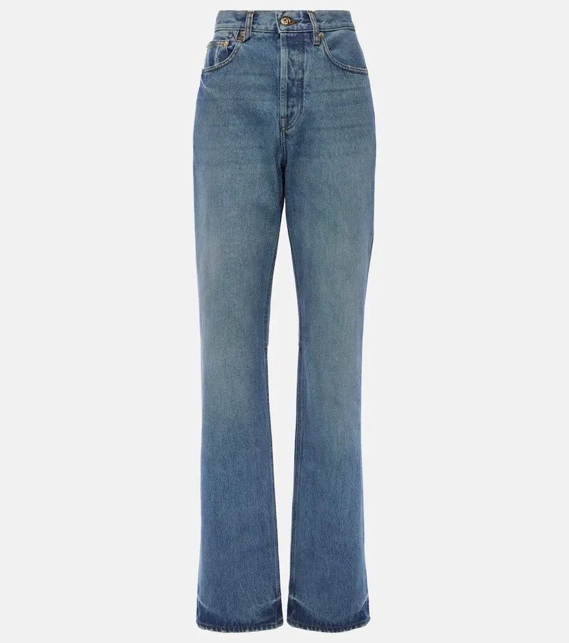 Jacquemus Le De-Nîmes Droit high-rise straight jeans | LYBSTORE