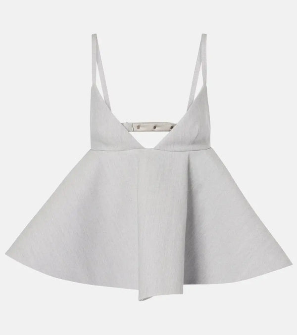 Jacquemus Le Haut Vela peplum top | LYBSTORE