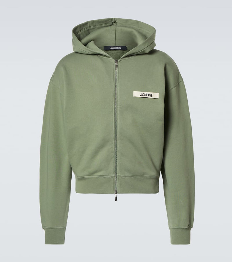 Jacquemus Le Hoodie Gros Grain Zippé cotton hoodie