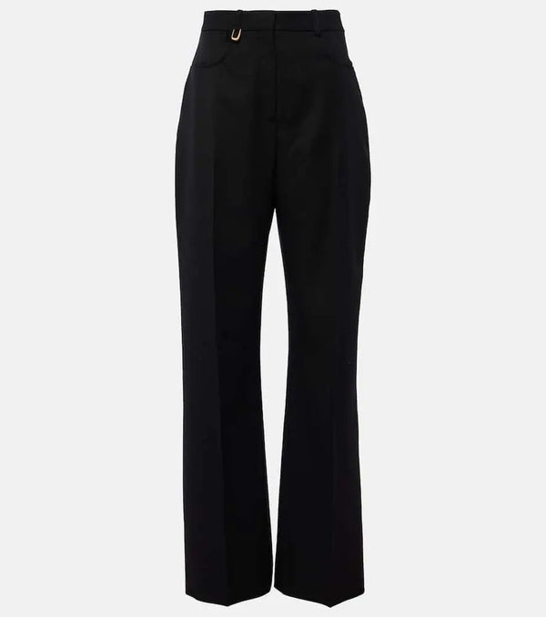 Jacquemus Le Pantalon Sauge wool flared pants | LYBSTORE