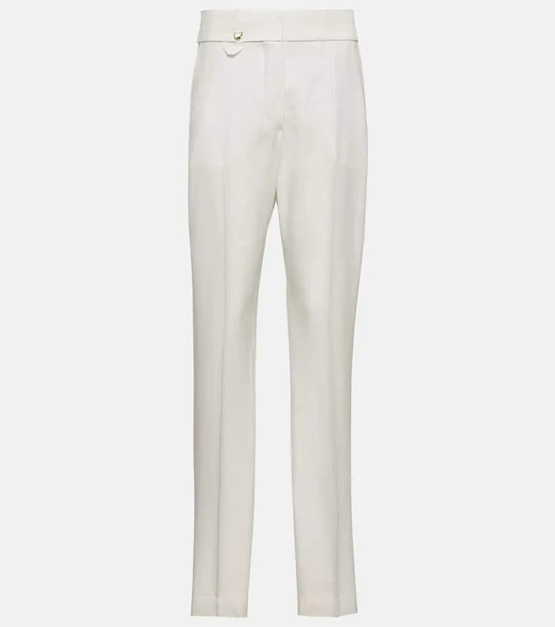 Jacquemus Le Pantalon Tibau side-slit slim pants | LYBSTORE