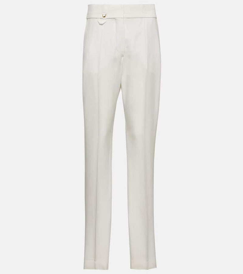 Jacquemus Le Pantalon Tibau side-slit slim pants