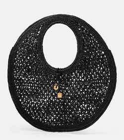 Jacquemus Le Rond Spiaggia raffia tote bag