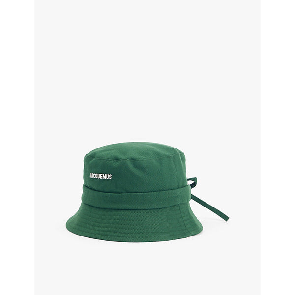 Jacquemus Le bob Gadjo script-hardware cotton bucket hat | LYBSTORE