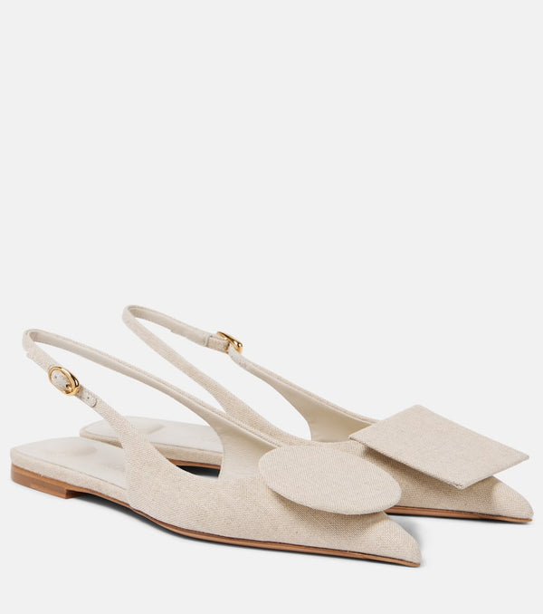 Jacquemus Les Slingbacks Duelo Plates canvas flats