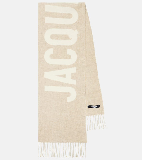 Jacquemus Logo jacquard virgin wool scarf