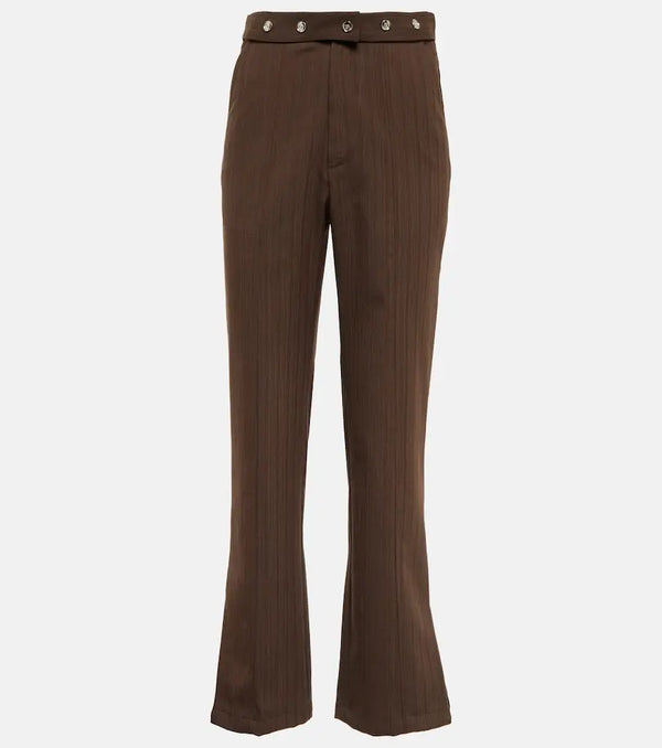 Jacques Wei High-rise split-hem straight pants | LYBSTORE