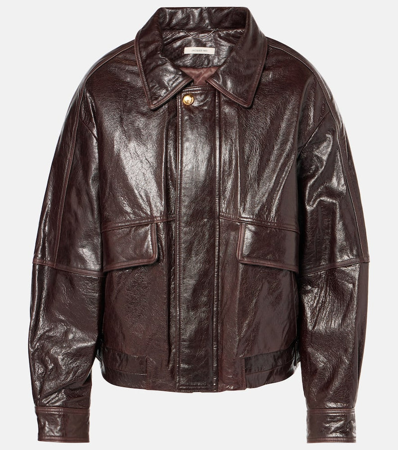 Jacques Wei Leather bomber jacket