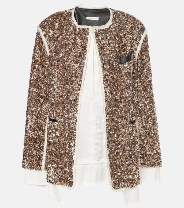 Jacques Wei Sequined leather jacket | LYBSTORE