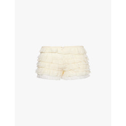 Womens Jaded London Rhea ruffle-frill lace bloomer shorts