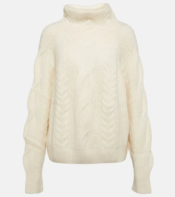 Jardin des Orangers Cable-knit cashmere turtleneck sweater | LYBSTORE