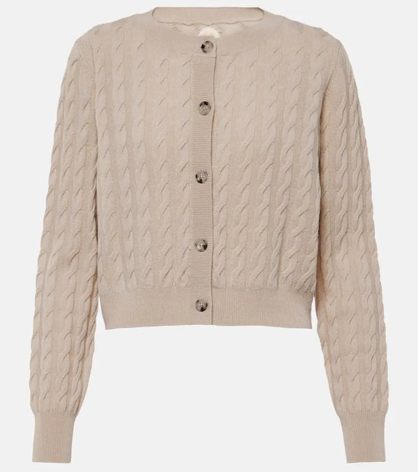 Jardin des Orangers Cable-knit wool and cashmere cardigan | LYBSTORE