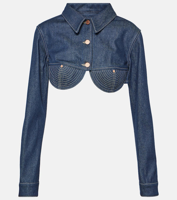 Jean Paul Gaultier Conical cropped denim jacket