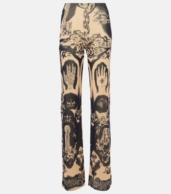 Jean Paul Gaultier Heraldique high-rise straight pants | LYBSTORE