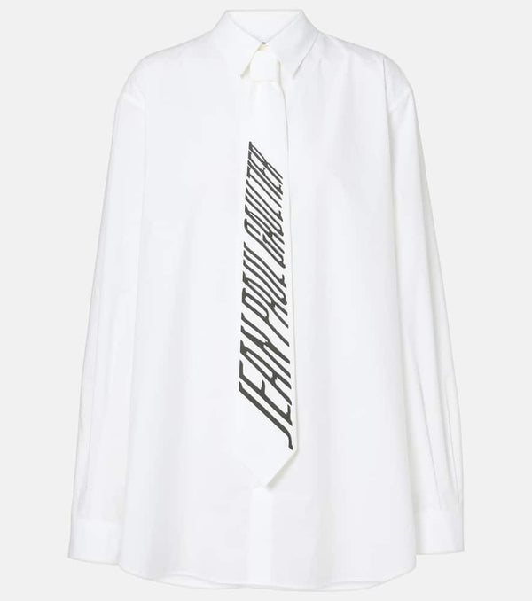 Jean Paul Gaultier Logo cotton poplin shirt