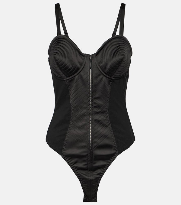 Jean Paul Gaultier Satin-trimmed bodysuit