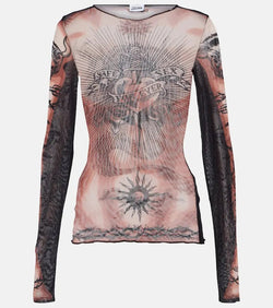 Jean Paul Gaultier Tattoo Collection tulle top | LYBSTORE