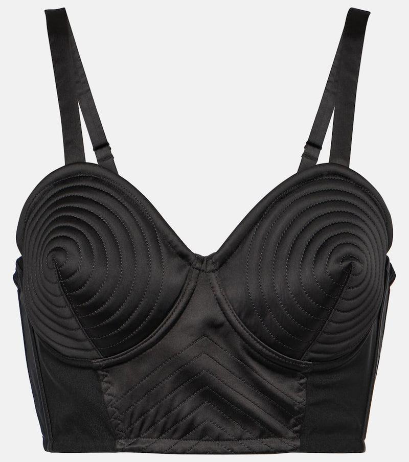 Jean Paul Gaultier Tattoo Iconic satin bra top