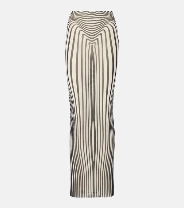 Jean Paul Gaultier The Navy Blue Body Morphing maxi skirt